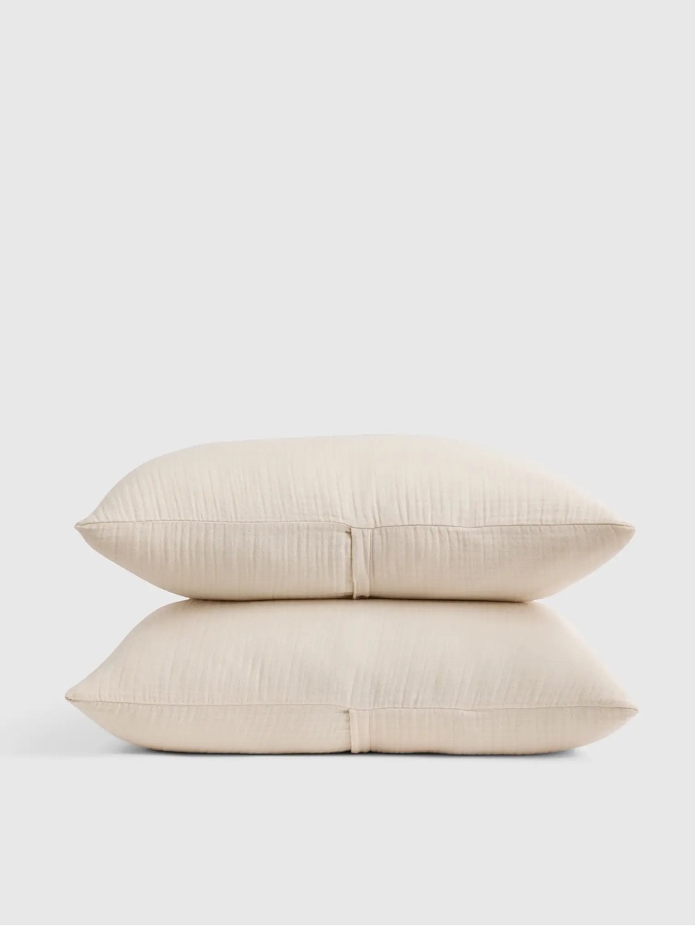 NWT QUINCE Organic Cotton Gauze Sham Set Standard Undyed 5229